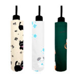 Paraguas / sombrilla de bolsillo con filtro solar y estampado de animales, perros o gatos, variedad de colores / bex-07