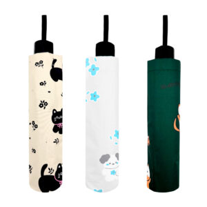 Paraguas / sombrilla de bolsillo con filtro solar y estampado de animales, perros o gatos, variedad de colores / bex-07