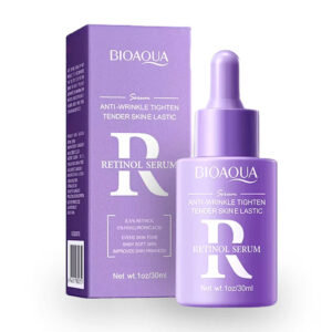 Serum bioaqua con extracto de retinol y ácido hialurónico ideal para disminuir la apariencia de las arrugas y mejorar la elasticidad de la piel, 30ml - 1oz / retinol serum / bqy33376 / anti-wrinkle tighten / bqy33376g