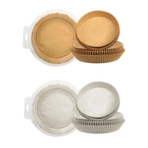 Paquete con 50 pzas moldes de papel redondo para freidora de aire, variedad de colores / bt-1529