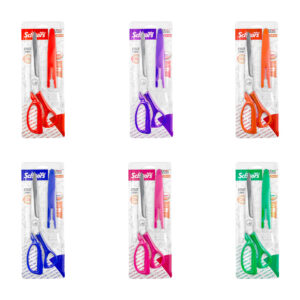 Tijeras grandes metálicas de 10in con mango ergonómico de plástico + funda de seguridad, variedad de colores / ck-32 / scissors / cissymo
