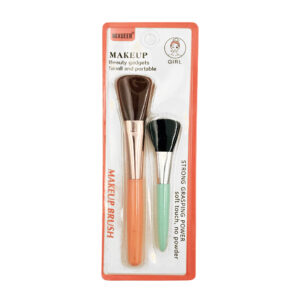 Blíster con 2 brochas gordas de diferentes tamaños para maquillaje con mango de plástico, variedad de colores / dg053-f / dg053 / mixueer