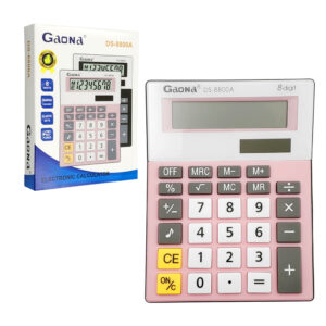 Calculadora digital gaona mediana de plástico con números grandes, sonido y panel solar, variedad de colores / ds-8800a / st37782