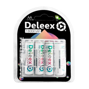 Blíster con 4 pilas doble a deleex recargables de 1800mah / pila aa / batería recargable / ep30070