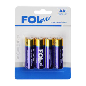 Blíster con 4 pilas fol alcalinas doble a / fb-lr6 / fol max / pilas alcalinas