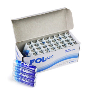 Caja con 40 pilas fol max de carbón-zinc triple a / fb-r03 / pila fol aaa