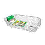 Escurridor metálico rectangular para frutas-verduras de 35x26 / stainless steel colander / bandeja metálica / fl3526