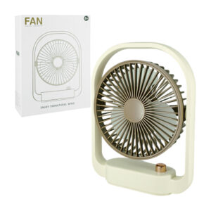 1pza Ventilador redondo, recargable, rotable, con rueda de velocidad y entrada tipo c, variedad de colores / fm-0043 / exquisite portable