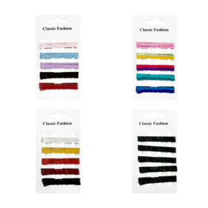 Blíster de 20 clips - pasadores de colores lisos o brillantina, variedad de colores / g5403 / classic fashion / 754036