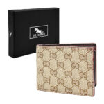 Billetera - cartera humers de piel sintética para caballero con diseño de monograma gc múltiples compartimentos en color café / h2934 / h2934cafe