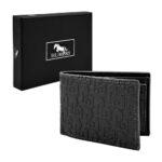 Cartera humers para caballero de piel sintética líneas incrustadas, varios compartimentos, variedad de colores / h4045