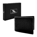 Cartera - billetera humers de piel sintética para caballero con relieve de cuadros, variedad de colores / h4350negrog / h4350