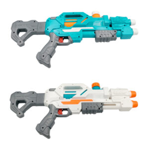 1pza Pistola de agua tipo rifle futurista, tricolor, con cuerpo de plástico, variedad de funciones / water gun battle / 13106