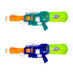 1pza Pistola de agua grande, tipo rifle, de plástico, con almacenador grande y varios cañones, variedad de colores / super water gun / hfy13109