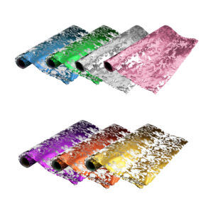 Rollo de malla decorativa tipo camino de mesa con detalles metálicos, variedad de colores / hz-214