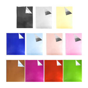 Paquete con 15 pliegos de papel color liso mate para regalo, variedad de colores / hz-257
