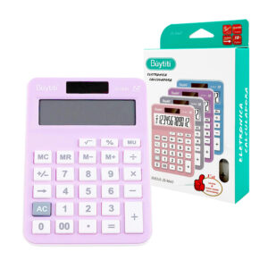 Calculadora básica con pantalla lcd de 12 dígitos y panel solar, variedad de colores / js-9643 / electrónica calculadora