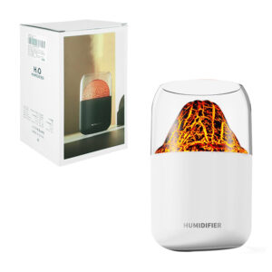 Humidificador cilíndrico con diseño de volcán o piedra + luz, capacidad de 300ml, variedad de colores / jsq444 / h2o humidifier / y10