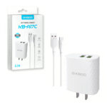 Combo cargador kbod de carga rápida, con cubo cargador de doble entrada y cable tipo c, variedad de usos / kbod / fast travel charger