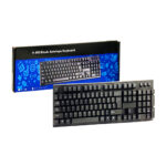 Teclado alámbrico en color negro con conexión usb, teclas ergonómicas y silenciosas / h-880 / kb49