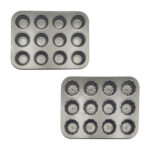 Molde metálico antiadherente 12 espacios para cupcake / bandeja para repostería / kp002 / molde para pastel / kp003