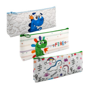 Lapicera rectangular de 1 compartimento con estampado de dinosaurio animado, variedad de modelos y colores / lapicera dinosaurio / lapicera dragón / l193-52bb