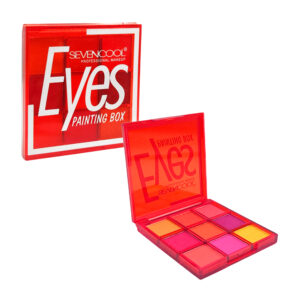 Paleta de maquillaje con 9 sombras para ojos en tonos matte o con destellos, variedad de tonos / eyes painting box / ln73-a01 / 6351