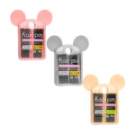 Estuche con orejitas y 20 pasadores para el cabello en negro, variedad de colores / rain pin / ln74-a01