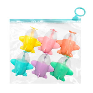 Paquete con 6 mini marcatextos de colores pastel en forma de avión / m-819 / b2656 / plane highlighter