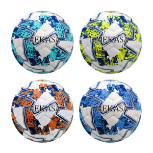 Balón de fútbol no.5 mekasa con diseño estampado de figuras y manchas abstractas, variedad de colores / balón mekasa / mks511 / balón manchas