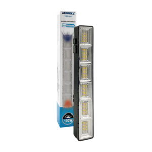 Lámpara - luz de emergencia led 100w recargable con modos de luz fría, cálida y azúl - rojo, indicador de batería digital y gancho colgante, 5000mAh, variedad de colores / mor-602