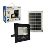 Lámpara - reflector solar recargable de 50w con protección ip66, brillo ajustable, temporizador, panel solar y control remoto / ms-50wt