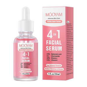 Serum facial 4 en 1 con ácido hialurónico, nicotinamida, vitamina c y e, ideal para reducir arrugas, manchas y marcas de expresión, 30ml - 1oz / strong super serum / mooyan / ms003