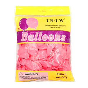 Paquete con 100 globos de látex del número 10, variedad de colores / un-uw balloons / qq-5782