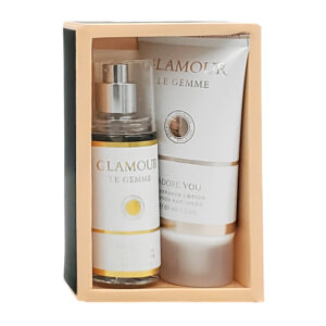 Kit perfume glamour le gemme de 88ml + loción glamour le gemme de 88ml / adore you / rb02-24