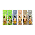 Frasco transparente aromatizante colgante con fragancia, 8ml y decoración de ramas + lazo tipo cuerda para auto, variedad de aromas / rhp-61016 / airbrc / car air freshener