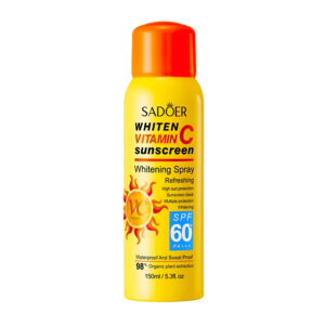 Protector solar - bloqueador sadoer en spray con fps60, pa +++, con vitamina c, 150ml - 5.3oz / whiten vitamin c sunscreen / sd37428 / sd37428g