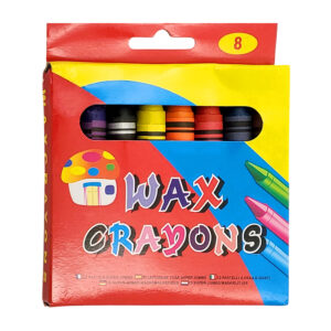 Paquete con 8 crayones de cera cortos tamaño jumbo, variedad de colores / wax crayons / st37638