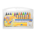 Paquete con 12 crayones de cera jumbos con estampado de zorrito y puercoespín, variedad de colores / 12 colour crayons / st37704