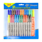 Paquete con 24 plumones permanentes de punta delgada, variedad de colores / permanent marker / st37762