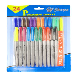 Paquete con 24 plumones permanentes de punta delgada, variedad de colores / permanent marker / st37762