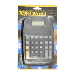 Calculadora grande de plástico con pantalla ajustable, botones grandes y panel solar / st37774 / electronic desktop calculator
