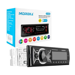 Reproductor de mp3 moreka para carro con pantalla lcd, radio fm, entradas usb, tf, auxiliar, reloj + control remoto / sy-1206 / auto estéreo
