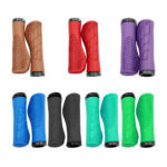 Blíster con dos protectores para manubrio, de plástico gomoso, rígido, con textura antiderrapante y borde ajustable, variedad de colores y usos / s5018