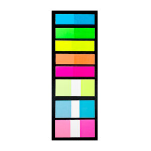 Post it adhesivos rectangulares en color neón paquete con 8 bloques de 2 tamaños diferentes, variedad de colores / t223-237be / l847-237be
