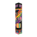 Paquete aly sherdy con 12 lápices hd triangulares con líneas de colores, variedad de colores / black peps / t225-85d / 788908