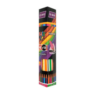 Paquete aly sherdy con 12 lápices hd triangulares con líneas de colores, variedad de colores / black peps / t225-85d / 788908