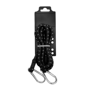 Cuerda elástica de nylon de 1.5mts con 2 ganchos mosquetones, diseño tejido de 1cm de grosor, variedad de colores / tensor / tl38745