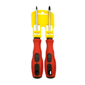 Paquete con 2 desarmadores de punta magnética de cruz y plana, con mango ergonómico de plástico, variedad de colores / tl43015 / set de desarmadores