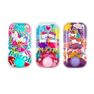 1pza juguete pequeño ovalado de agua para encestar argollas o esferas, con estampado de unicornios, variedad de modelos y colores / ts85802